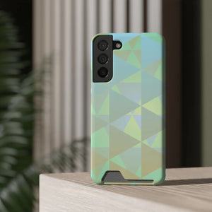 Sleek Green Triangles Abstract Phone Case - Dipaliz - Mobile Cases