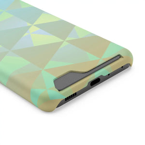 Sleek Green Triangles Abstract Phone Case - Dipaliz - Mobile Cases
