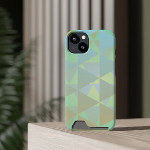 Sleek Green Triangles Abstract Phone Case - Dipaliz - Mobile Cases