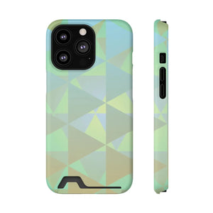 Sleek Green Triangles Abstract Phone Case - Dipaliz - Mobile Cases