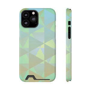 Sleek Green Triangles Abstract Phone Case - Dipaliz - Mobile Cases