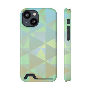 Sleek Green Triangles Abstract Phone Case - Dipaliz - Mobile Cases