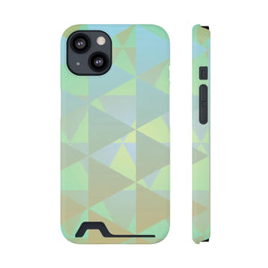 Sleek Green Triangles Abstract Phone Case - Dipaliz - Mobile Cases