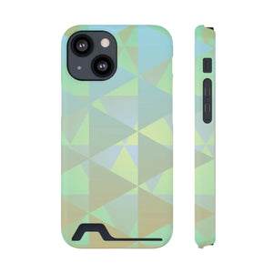 Sleek Green Triangles Abstract Phone Case - Dipaliz - Mobile Cases