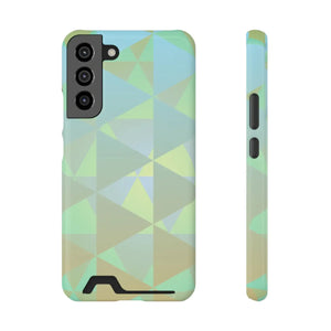 Sleek Green Triangles Abstract Phone Case - Dipaliz - Mobile Cases