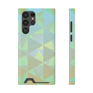 Sleek Green Triangles Abstract Phone Case - Dipaliz - Mobile Cases