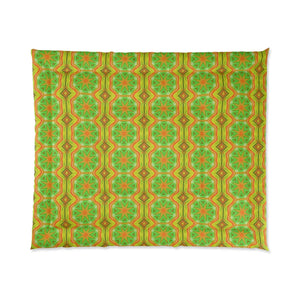 Yellow Geometrical Pattern Bedding – Microfiber - Dipaliz - Quilts & Comforters