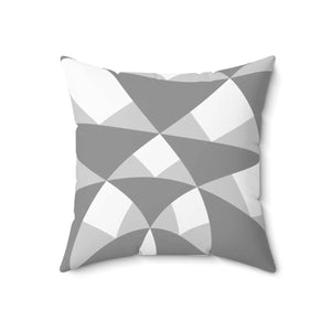 Modern Grey Abstract Polyester Square Pillow - Dipaliz - Throw Pillows