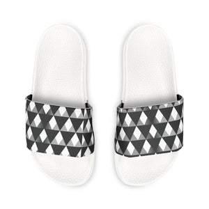 Ergonomic White Pattern Slide Sandals - Men’s Pu Summer - Dipaliz