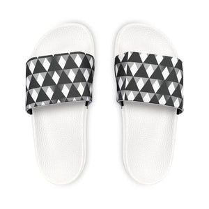 Ergonomic White Pattern Slide Sandals - Men’s Pu Summer - Dipaliz