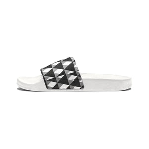 Ergonomic White Pattern Slide Sandals - Men’s Pu Summer - Dipaliz