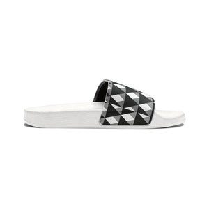 Ergonomic White Pattern Slide Sandals - Men’s Pu Summer - Dipaliz
