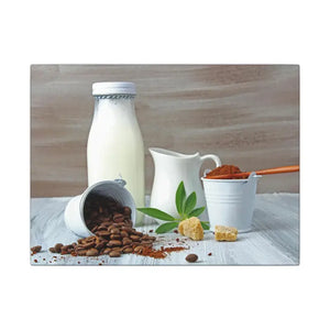 Ground Coffee with Milk Matte Canvas Stretched 0.75’’ - 12’’ x 9’’ (horizontal) / Posters Prints & Visual Artwork