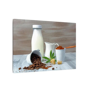 Ground Coffee with Milk Matte Canvas Stretched 0.75’’ - Posters Prints & Visual Artwork
