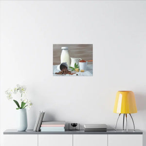 Ground Coffee with Milk Matte Canvas Stretched 0.75’’ - Posters Prints & Visual Artwork