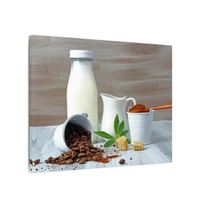 Ground Coffee with Milk Matte Canvas Stretched 0.75’’ - Posters Prints & Visual Artwork