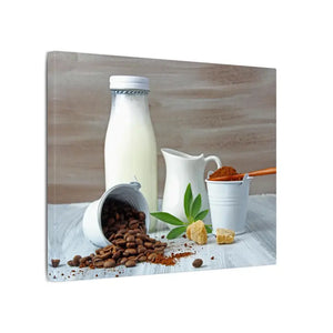 Ground Coffee with Milk Matte Canvas Stretched 0.75’’ - Posters Prints & Visual Artwork