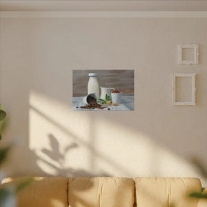 Ground Coffee with Milk Matte Canvas Stretched 0.75’’ - Posters Prints & Visual Artwork