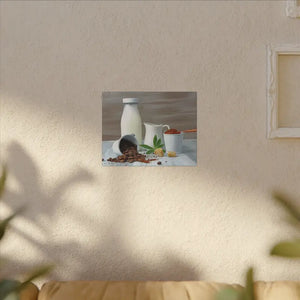 Ground Coffee with Milk Matte Canvas Stretched 0.75’’ - Posters Prints & Visual Artwork