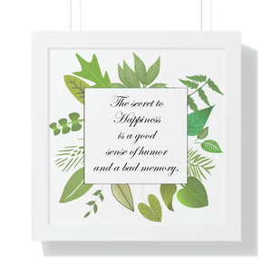Bold Framed Vertical Poster - Happiness Quotes - Dipaliz - Posters