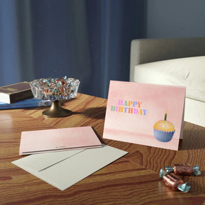 Space Happy Birthday Greeting Cards - Matching White Envelopes - Dipaliz