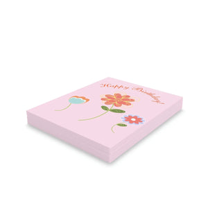 Vibrant Happy Birthday Greeting Cards - White Envelopes - Dipaliz