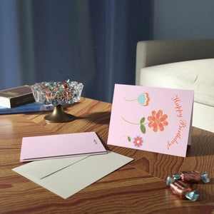 Vibrant Happy Birthday Greeting Cards - White Envelopes - Dipaliz