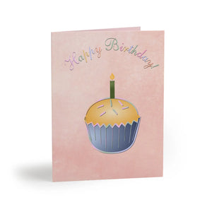 Chic Happy Birthday Greeting Cards - White Envelopes - Dipaliz