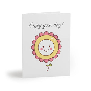 DipaliZ Happy Flower birthday greeting card with an original painted bloom on matte paper