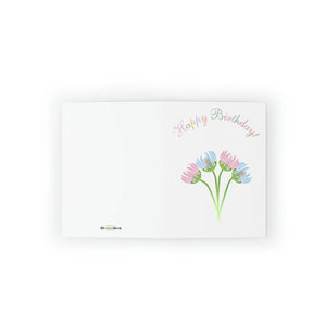 Vibrant Happy Birthday Greeting Cards - White Envelopes - Dipaliz - & Note