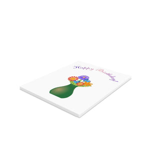 Vibrant Happy Birthday Cards - Flower Vase Theme - Dipaliz - Greeting & Note