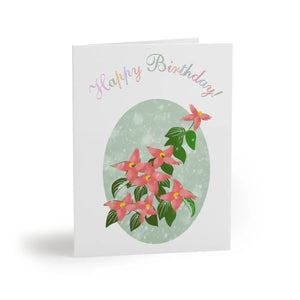 Floral Happy Birthday Greeting Cards - White Envelopes - Dipaliz - Posters Prints & Visual Artwork