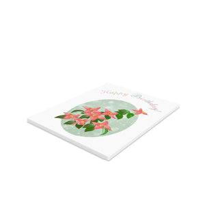 Floral Happy Birthday Greeting Cards - White Envelopes - Dipaliz - Posters Prints & Visual Artwork