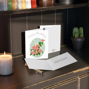 Floral Happy Birthday Greeting Cards - White Envelopes - Dipaliz - Posters Prints & Visual Artwork