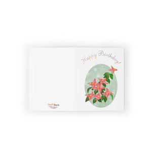 Floral Happy Birthday Greeting Cards - White Envelopes - Dipaliz - Posters Prints & Visual Artwork