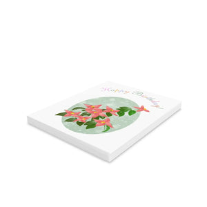 Floral Happy Birthday Greeting Cards - White Envelopes - Dipaliz - Posters Prints & Visual Artwork