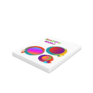 Vibrant Happy Holi Greeting Cards - Matching White Envelopes - Dipaliz - & Note