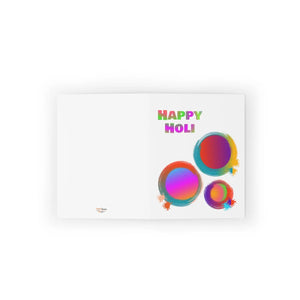 Vibrant Happy Holi Greeting Cards - Matching White Envelopes - Dipaliz - & Note