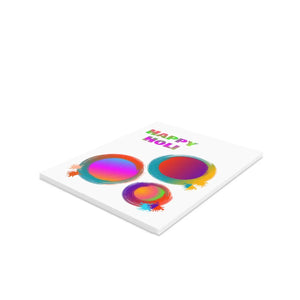 Vibrant Happy Holi Greeting Cards - Matching White Envelopes - Dipaliz - & Note