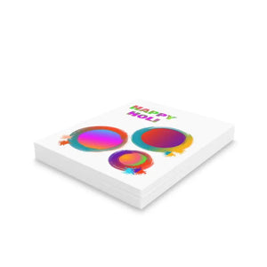 Happy Holi Greeting Cards with Matching White Envelopes - Dipaliz - & Note