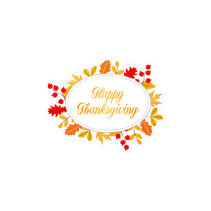 Thanksgiving Kiss Cut Vinyl Decals - Water Resistant - Dipaliz - 6’’ x 8’’ / Kiss-cut / Satin - Paper Products