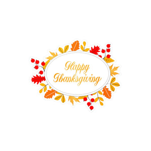 Thanksgiving Kiss Cut Vinyl Decals - Water Resistant - Dipaliz - Paper Products