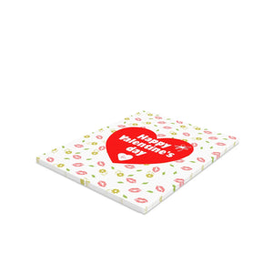 Vibrant Greeting Cards - Hearts and Kisses Valentine - Dipaliz - & Note