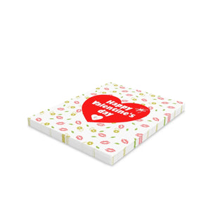 Vibrant Greeting Cards - Hearts and Kisses Valentine - Dipaliz - & Note