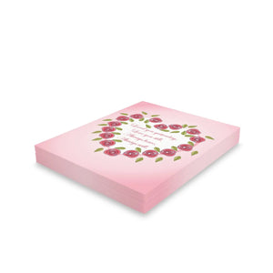 Vibrant Roses and Heart Greeting Cards - Valentine Day - Dipaliz - & Note