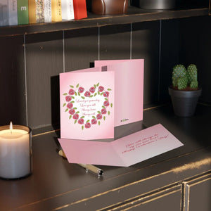 Vibrant Roses and Heart Greeting Cards - Valentine Day - Dipaliz - & Note
