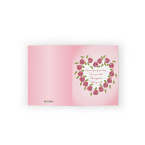 Vibrant Roses and Heart Greeting Cards - Valentine Day - Dipaliz - & Note