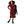 Red Midi Dress – Organic Cotton Long Sleeve - Dipaliz - Dresses - Xs