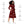 Red Midi Dress – Organic Cotton Long Sleeve - Dipaliz - Dresses - Xs