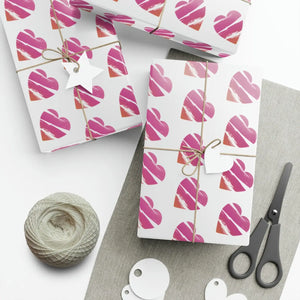 Vibrant Hearts Gift Wrap Papers - Sustainable Matte Satin - Dipaliz - Wrapping Paper